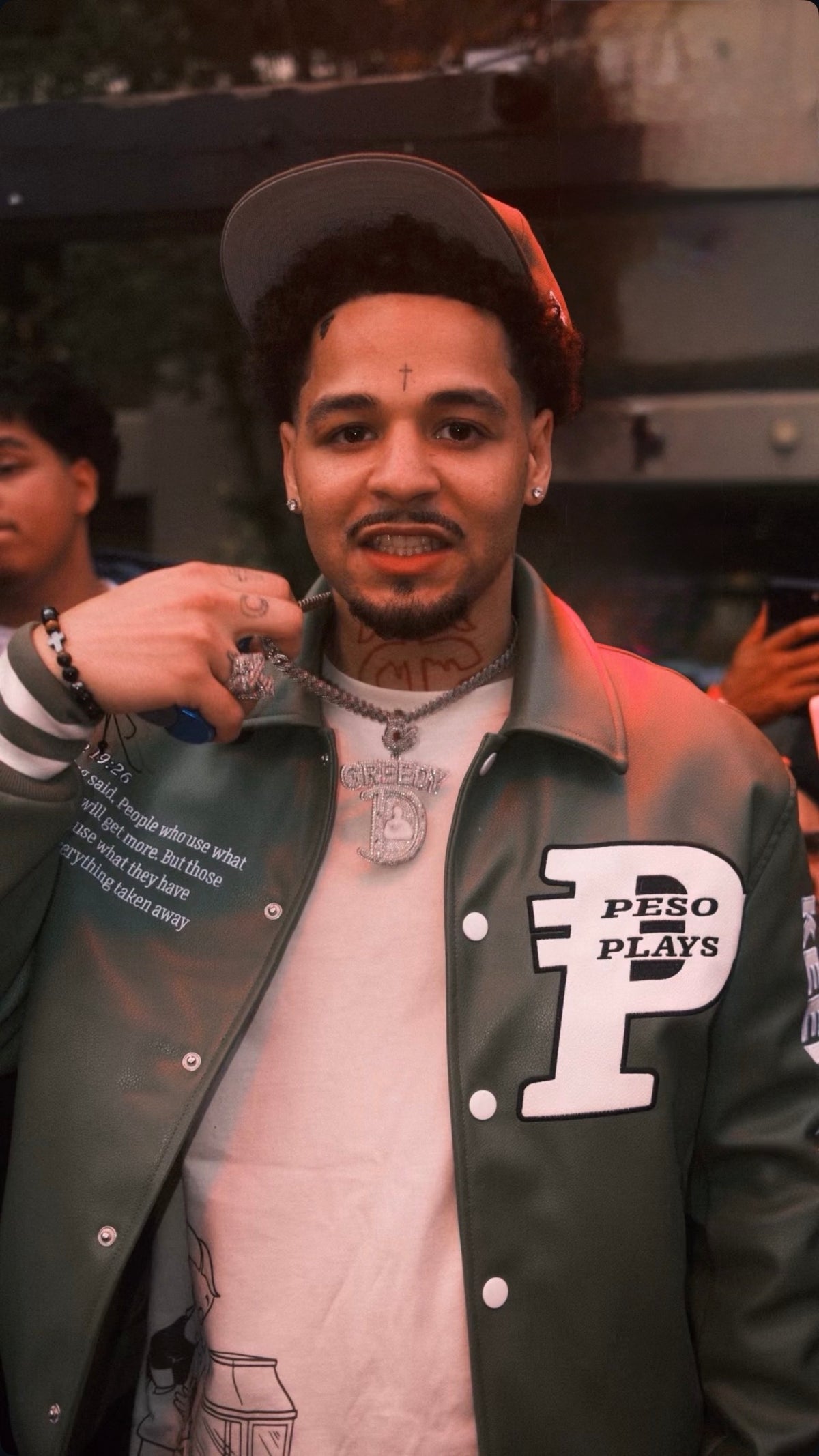 Peso Plays Full Leather Letterman Jacket