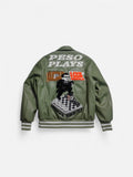 Peso Plays Full Leather Letterman Jacket