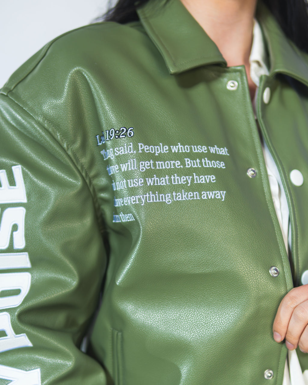 Peso Plays Full Leather Letterman Jacket