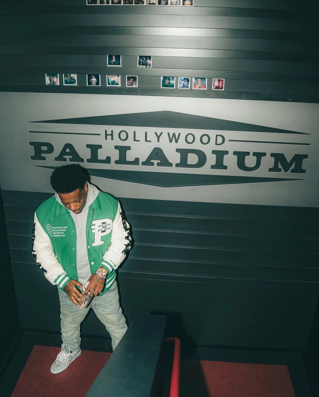 Peso Plays Wool/Leather Letterman Jacket